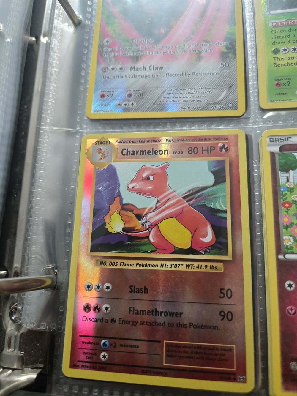 Charmeleon Holographic Card - Red/Orange Collector Card